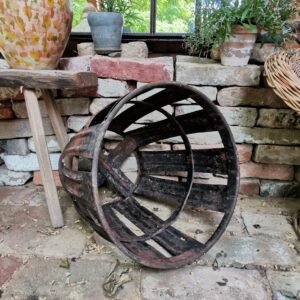 Very old demijohn metal rack or cage from vineyard in Hungary