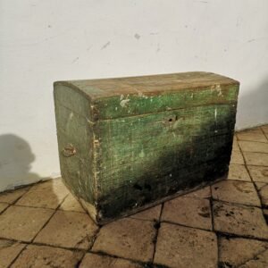 Antique Rustic Wooden Tool Trunk