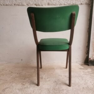 Delightful Czech mid century vintage chair neat frame with original green